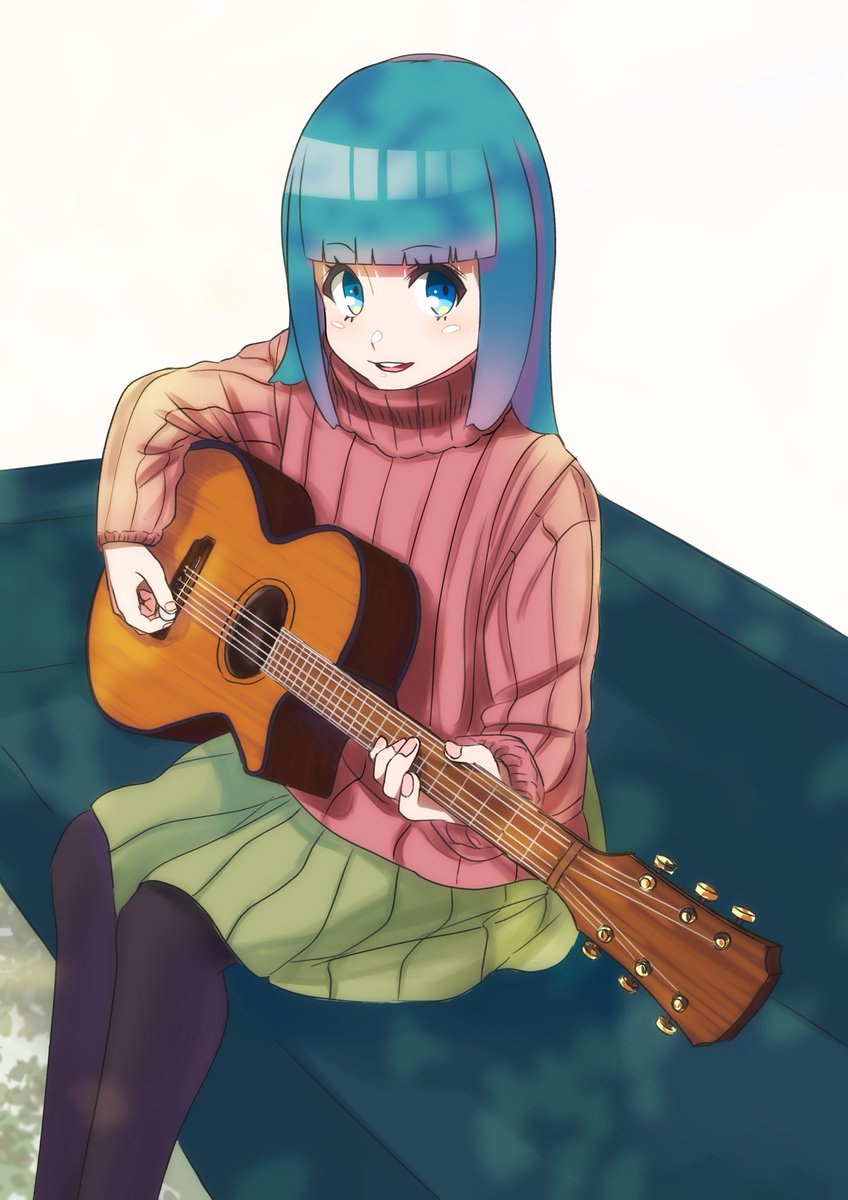 のの ギターを弾く女の子 オリジナルイラスト