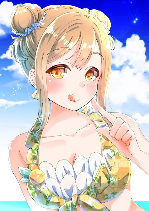 スクスタは夏真っ盛りですね・・・!まるちゃんのおだんご可愛い? 