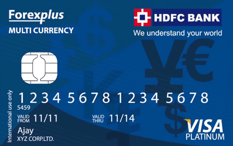 online banking hdfc forex card
