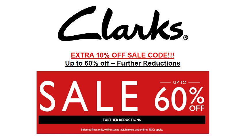 clarks extra 10 off sale