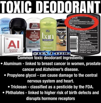 Take a look at the #Deodorant you use, is it #toxic?  Shared by @Trutherbotanyo2   #Health #healthy #healthylifestyle #HealthyLiving #personalcareproducts #MondayMotivation #GoGreen #healthy2020 #toxin #disease #pesticide