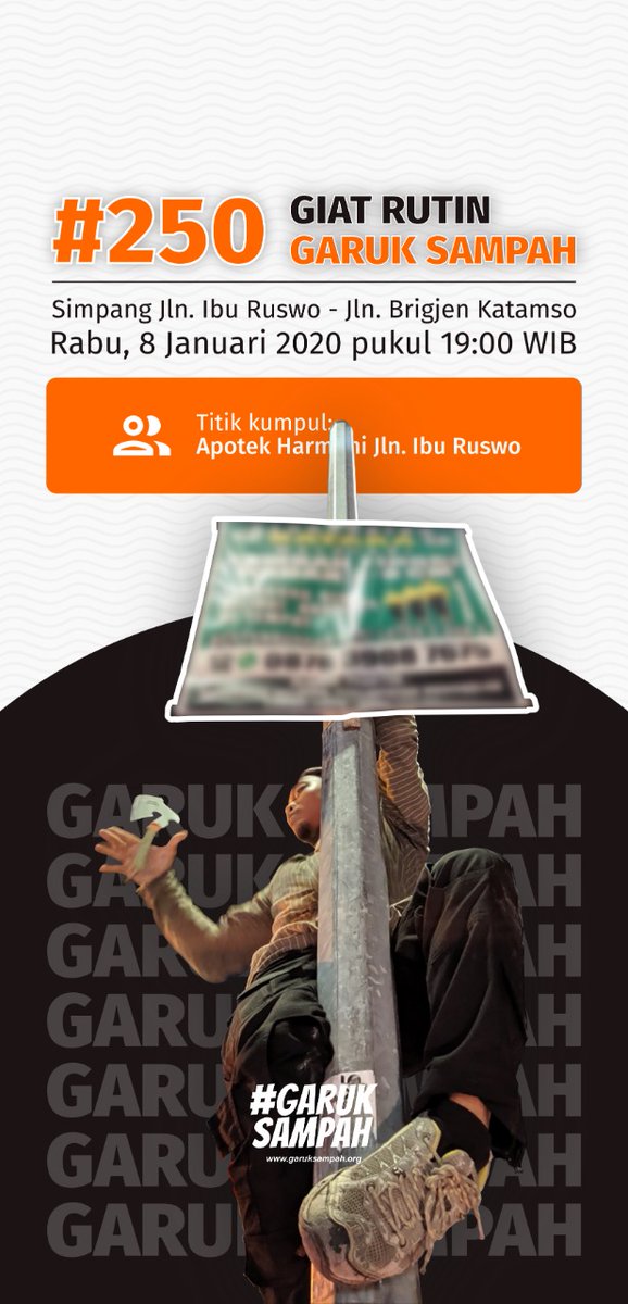dekallan's tweet photo. Jangan lupa guys besok rabu kita @garuksampah
@BerandaJogja
#GiatRutin #GarukSampah #RAwatBUmi #250 | Rabu, 8 Januari, 2020 | Pukul 19.00Wib | Di Simpang Tiga Ibu Ruswo, Gondomanan. #Jogjakuresik #sampahvisual https://t.co/hgnitp1s1e