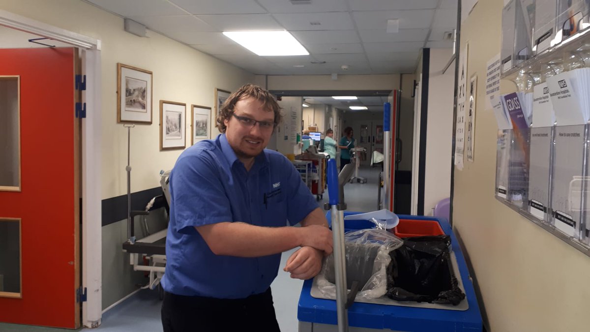 Domestic Tom at CGH says "I enjoy coming into work. Every day is different and it's a friendly team" #AandELive