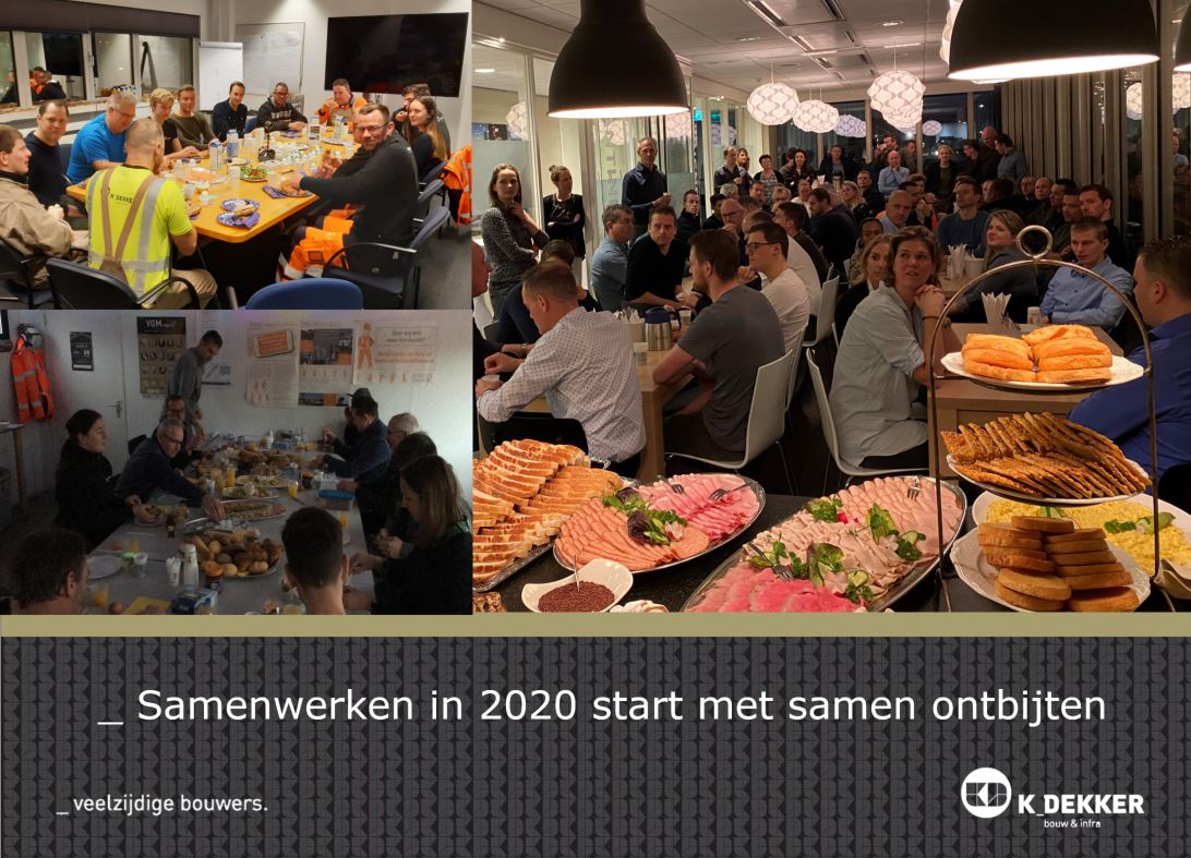 In alle vroegte zijn vanmorgen de projecten weer gestart. Traditiegetrouw starten wij het nieuwe jaar fris met een nieuwjaarsontbijt. We zullen tenslotte ook dit jaar weer samen moeten werken om verder te komen, starten met een gezamenlijk ontbijt is dan toch een goed begin!