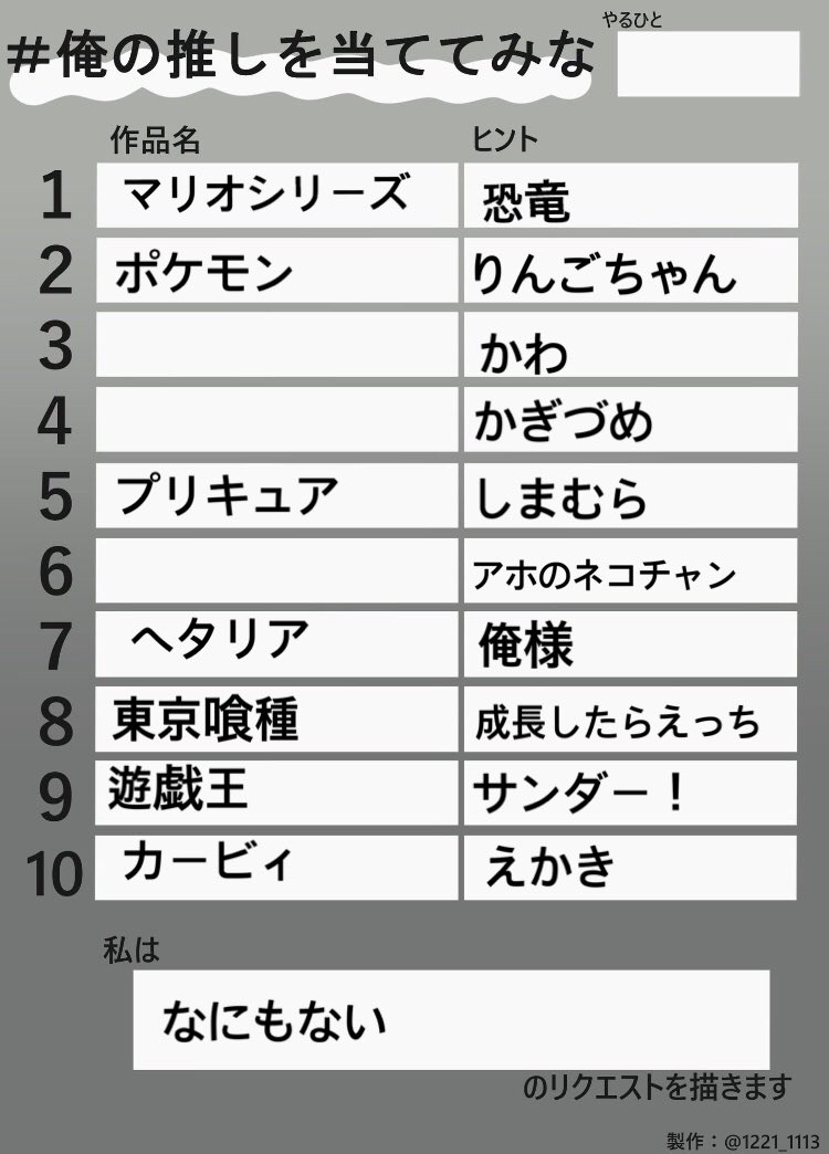 田吾作めちくん Na Twitteru 俺の推しをあててみな めっちゃ絞った 正解した人にだけリプします