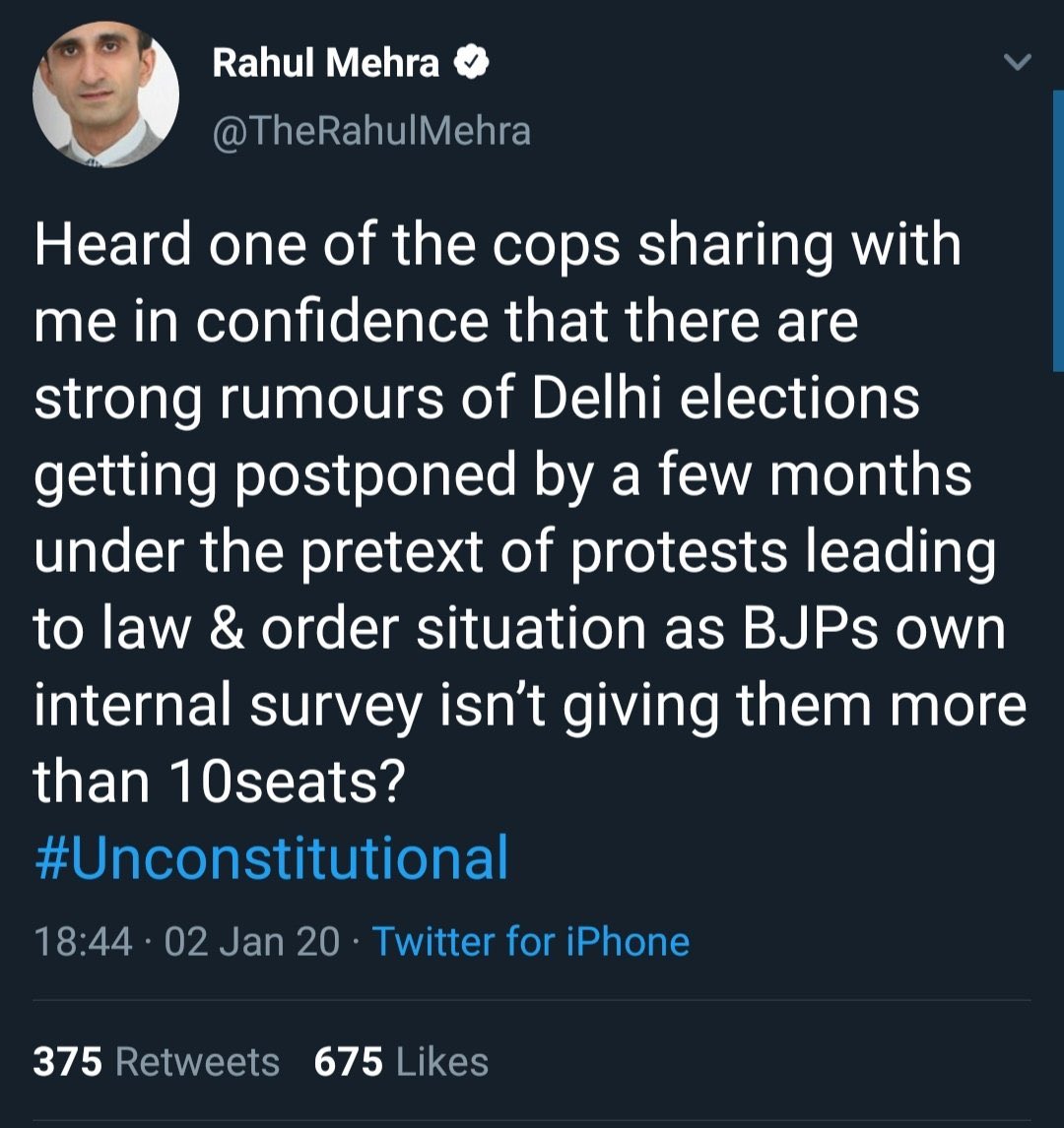 #ResignAmitShah He predicted before
<a href="/TheRahulMehra/">Rahul Mehra</a> 
#JNUattack