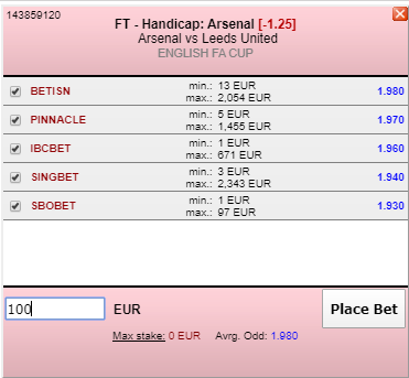ACdn88's tweet image. ⏰1/7 03:55 (GMT+8)
⚽️England FA Cup - Arsenal VS Leeds United
✅ Arsenal -1.25

Obtenez un avantage en pariant sur plusieurs livres de sport sur une seule plate-forme, simplement en utilisant un seul compte!
📩 DM me et obtenez un FREEBET de 50 €!

#TeamParieur #TeamParieurs