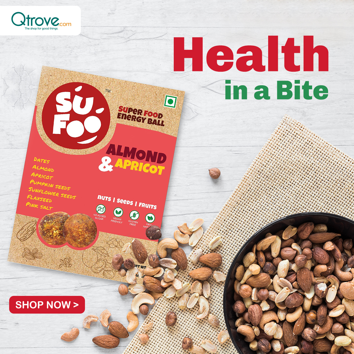 qtrove's tweet photo. Anytime, anywhere snack for anyone
Made with the goodness of dates, almonds, apricot, super seeds, and pink salt, these energy balls are packed with antioxidants and nutrients.
ORDER NOW: https://t.co/Ikv7qQaBpF #AchaiKiDukan #ShopForGoodThings #HealthFirst https://t.co/B0qN6T4CAa