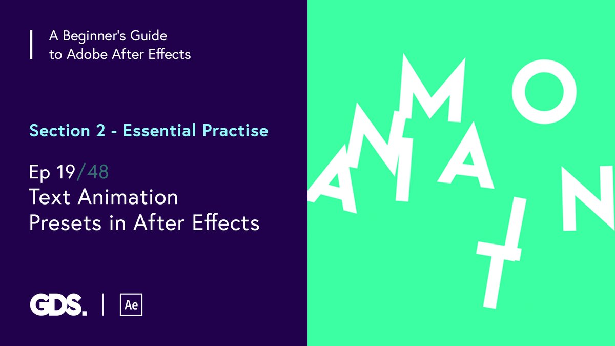 gareth_david's tweet photo. NEW VIDEO - Text Animation Presets in After Effects - https://t.co/9Q5qKppmij
#AfterEffects #DesignCourses #SoftwareTutorials #Adobetutorials #garethdavidstudio #GDS #GDStudio #Freecourse #YouTube #EduCreation #BeginnerTutorials #AdobeBeginners #keeplearning #neverstoplearning https://t.co/uRb7wydYdN
