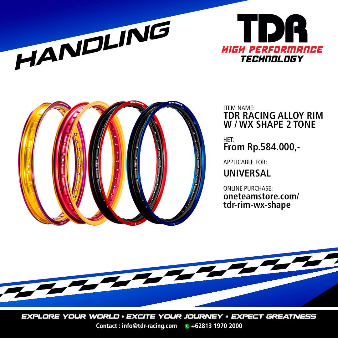 TDR_RACING's tweet photo. TDR Racing Alloy Rim WX Shape 2 Tone made with light &amp; strong aluminium serie 7 material to increase handling &amp; durability. - https://t.co/MwrKK6xW5M
.
#HighPerformanceWheelSystems #Handling #WheelSystems #WXShape #GotoTheNextLevel #NextLevel #LevelUp https://t.co/ZkGs47Yt90