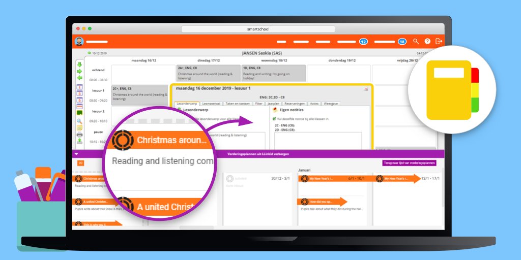 Plan activiteiten uit een LLinkid vorderingsplan nu makkelijk in de Smartschool Schoolagenda! Lees er hier alles over: smartschool.be/2019/12/llinki…