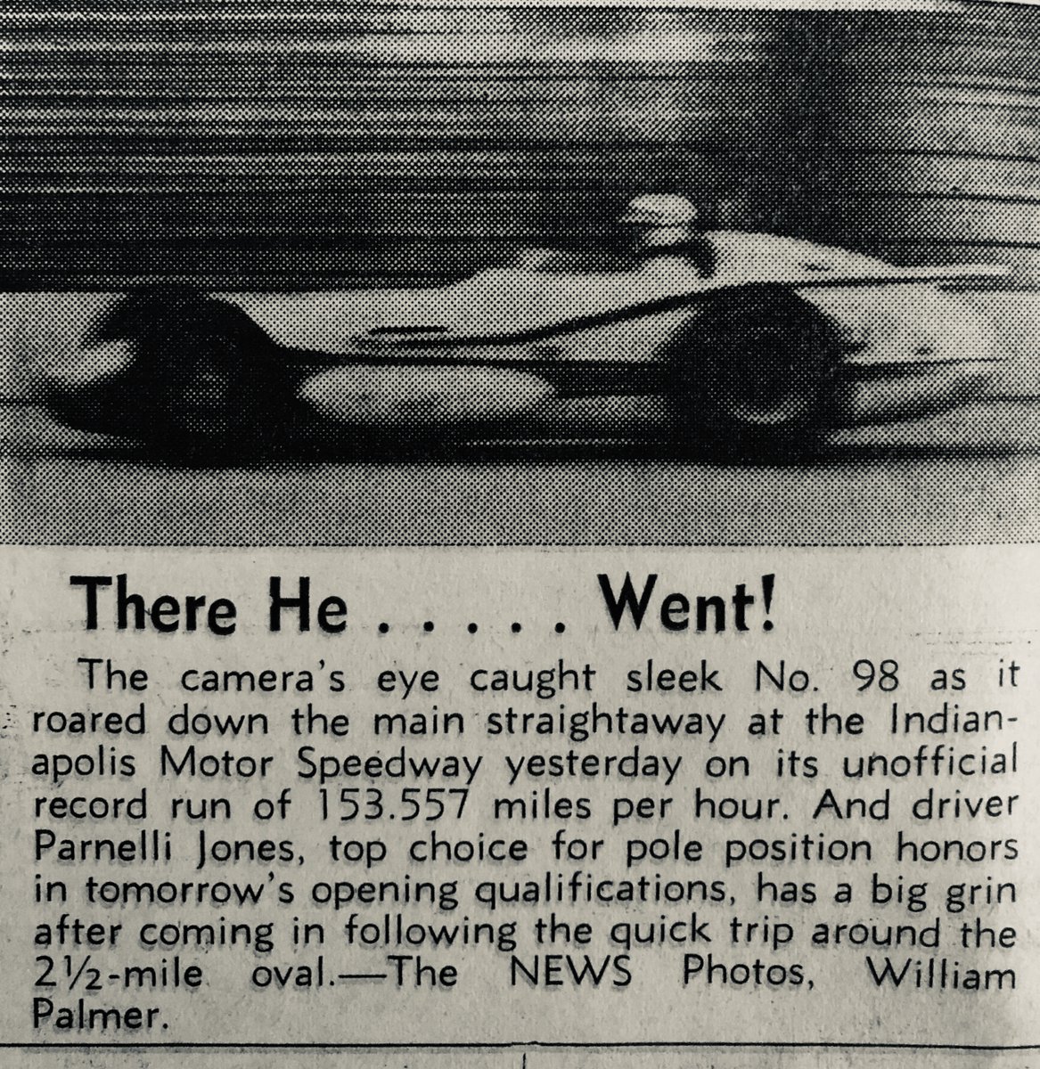 My Paper! May 17, 1963, The Indianapolis News! 
'Home Edtion' 7 cents! #MemorabiliaMonday 🏁🏁

@IndyStarSports @IMs @IMSMuseum @IndyCar @JaynesM @MarioAndretti @Anthem_Singer @ArieLuyendyk @MandyCTV @champwebdotnet @CDeHarde #HowWeDoIndy500 #IsItMayYet