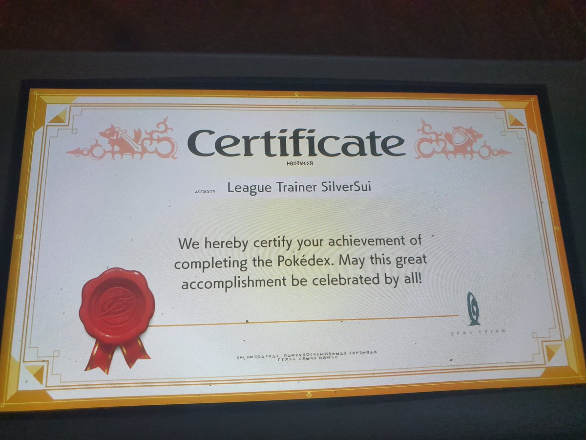 silversupastar's tweet photo. Welp. Its been a long time coming but thanks to all the friends that helped me along the way❤❤❤❤ #pokemonsword #pokedexcomplete https://t.co/JDMQPQt0ZZ