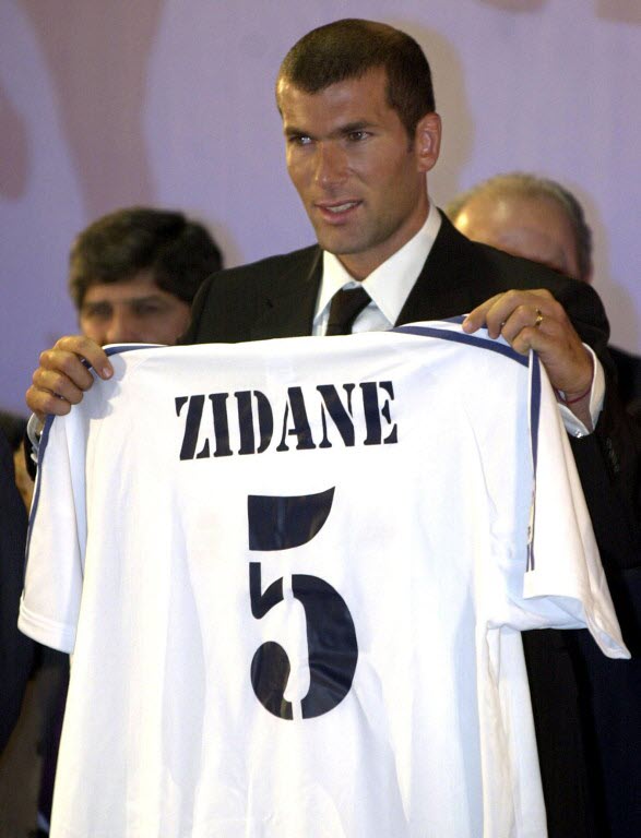 zidane jersey number