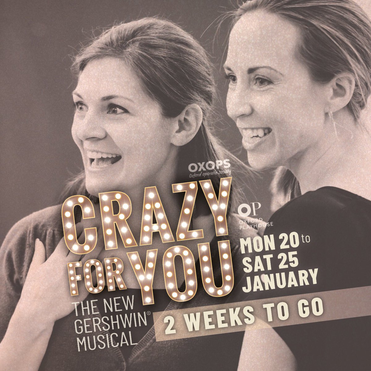 oxfordoperatic's tweet photo. 2 weeks to go! ๐๐ป Still not booked your tickets?! CRAZY FOR YOU is the show to beat those January blues! ๐ญ Book today at the @OxfordPlayhouse : https://t.co/Tiejp6td9h. You wonโt regret it! โจ #crazyforyou #musical #2weekstogo #OXOPS https://t.co/IILIgwuCbn