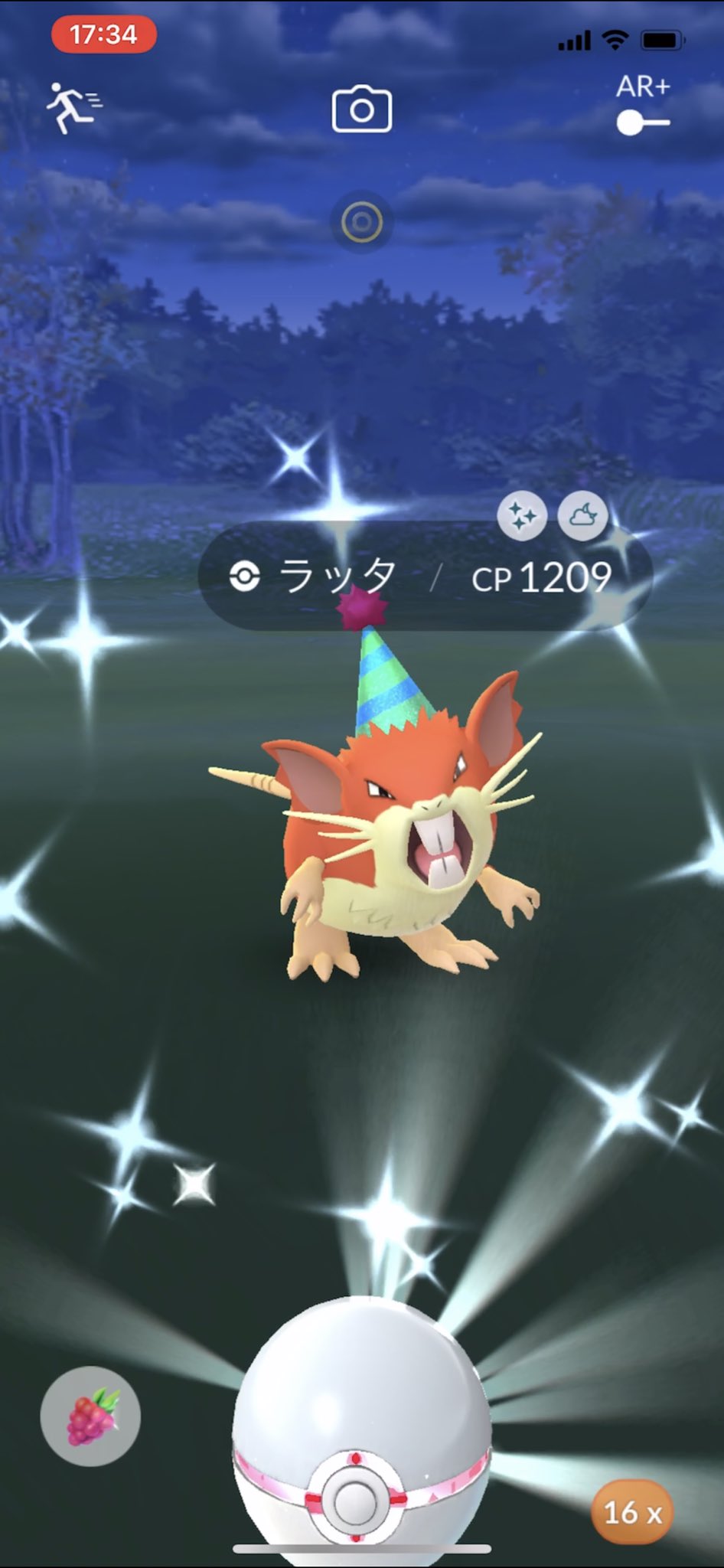 Pokegoa ラッタ色違い1 とんがり帽子をかぶったラッタ1 ラッタ 色違い とんがり帽子 とんがり帽子ラッタ Pokemongo ポケモンgo T Co H4zyewa2iw Twitter