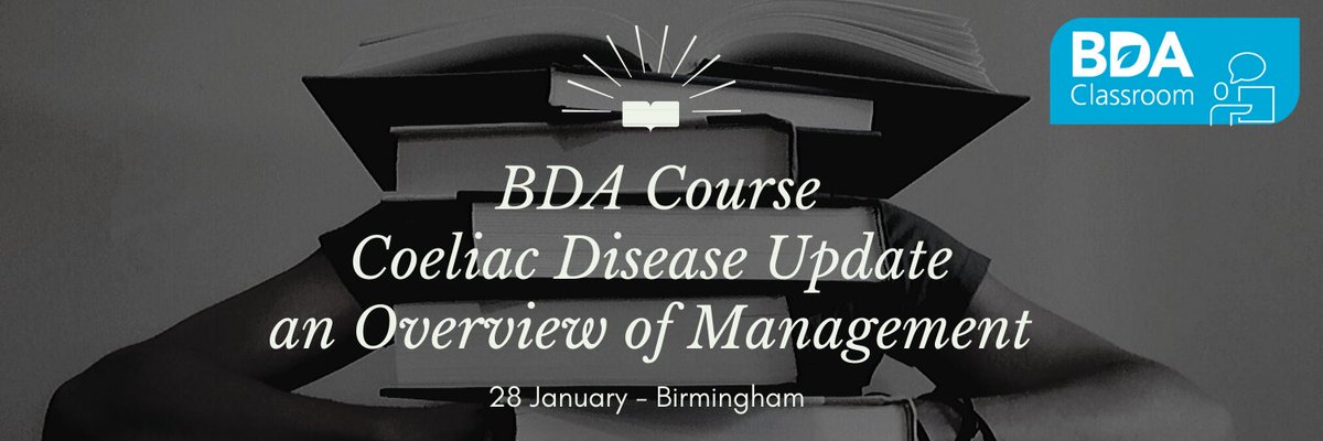 BDA Events (@bda_events) on Twitter photo For dietitians to develop their knowledge and skill base in coeliac disease.
Interactive course that covers management of coeliac disease in children and adults patients, developed with Coeliac UK.
<a href="/bda_gastro/">BDA Gastroenterology Specialist Group</a>
socsi.in/JNHDD For dietitians to develop their knowledge and skill base in coeliac disease.
Interactive course that covers management of coeliac disease in children and adults patients, developed with Coeliac UK.
<a href="/bda_gastro/">BDA Gastroenterology Specialist Group</a>
socsi.in/JNHDD