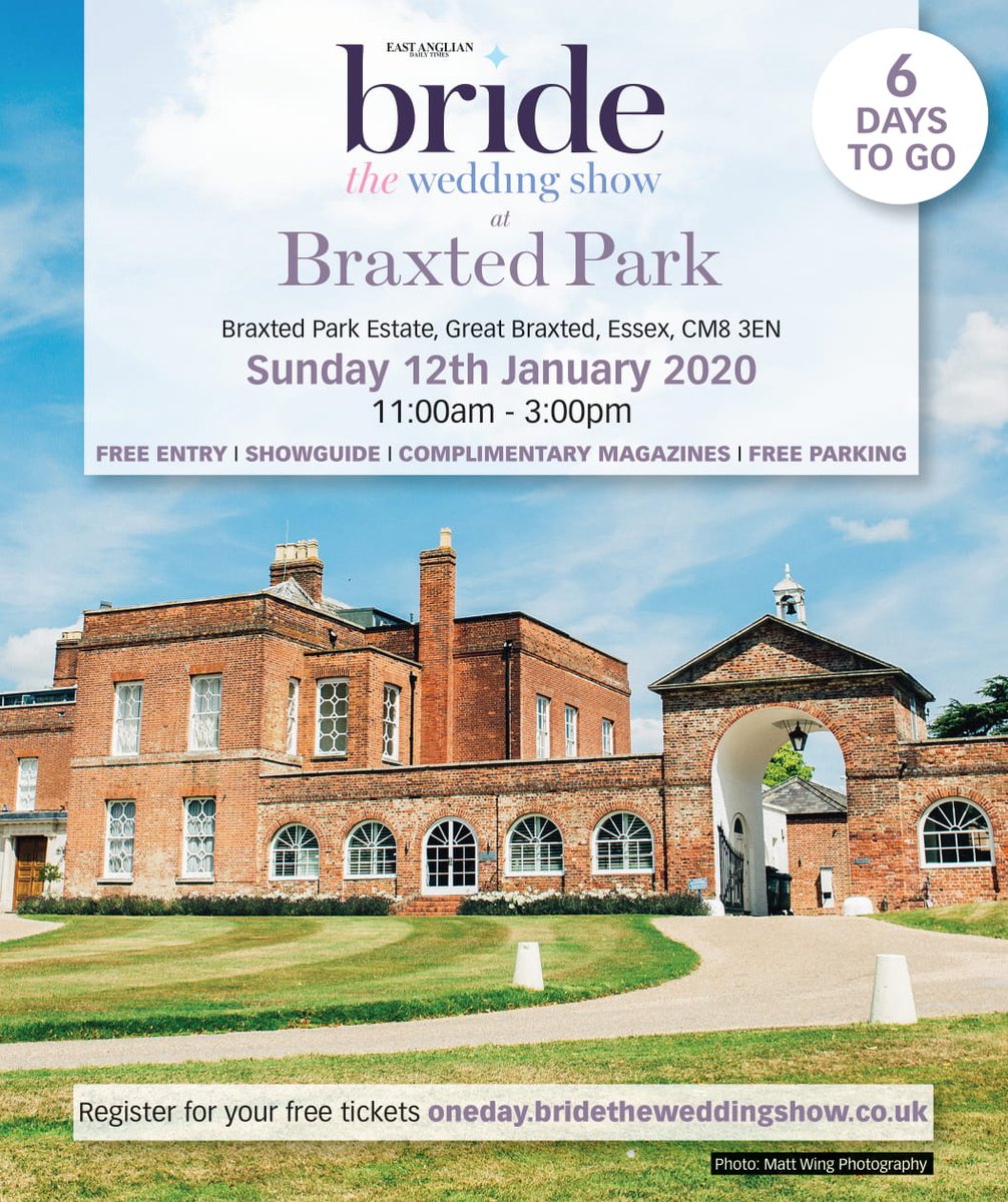 Bride Magazine - Advertising (@bridemagsales) on Twitter photo Only 6 days to go until the show! π
We have an abundance of wedding products and services at Bride: The Wedding Show at <a href="/BraxtedParkEsta/">Braxted Park Estate</a> this Sunday 12th from 11am to 3pm. β¨
Free Entry l Free Magazines l Goody Bag l Free Parking Only 6 days to go until the show! π
We have an abundance of wedding products and services at Bride: The Wedding Show at <a href="/BraxtedParkEsta/">Braxted Park Estate</a> this Sunday 12th from 11am to 3pm. β¨
Free Entry l Free Magazines l Goody Bag l Free Parking