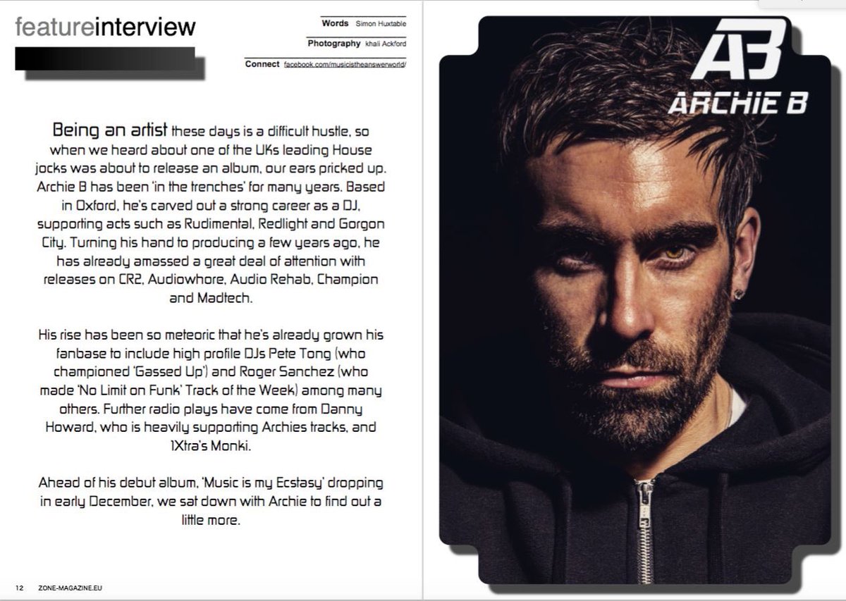 ArchieB_DJ's tweet photo. In the zone!
#Zonemagazine https://t.co/0IhMukEh9n