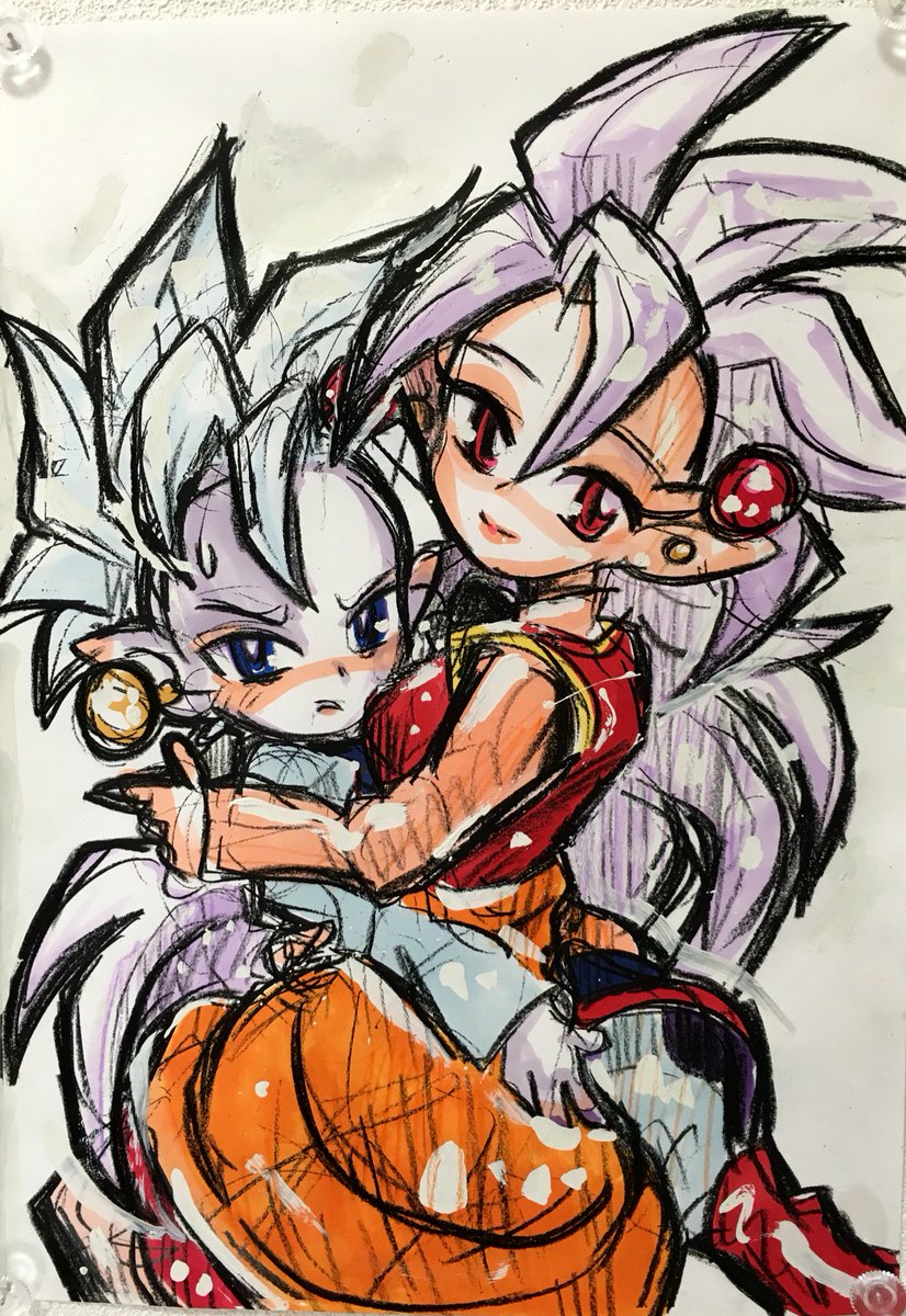 ドラゴンボール このフッサフサで ギッザギザの白髪が好き シンと西ちゃん イラスト らくがきしたがり屋のイラスト