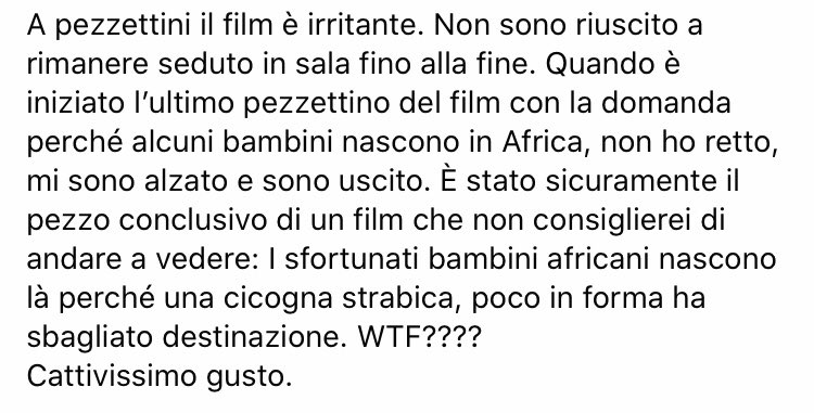 andinganso's tweet photo. Quello che penso di #Zalone e del film #tolotolo:
Il film ha la grande debolezza di peccare di troppa superficialità. Lo so, è lo stile di Zalone. Appunto. 
Per me è no per tanti motivi. https://t.co/k9Lx4FhGvH https://t.co/98zVG2aD0l
