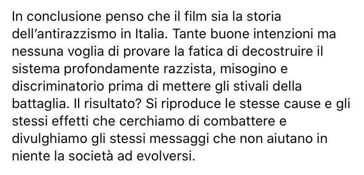 Quello che penso di #Zalone e del film #tolotolo:
Il film ha la grande debolezza di peccare di troppa superficialità. Lo so, è lo stile di Zalone. Appunto. 
Per me è no per tanti motivi. facebook.com/538281283/post…