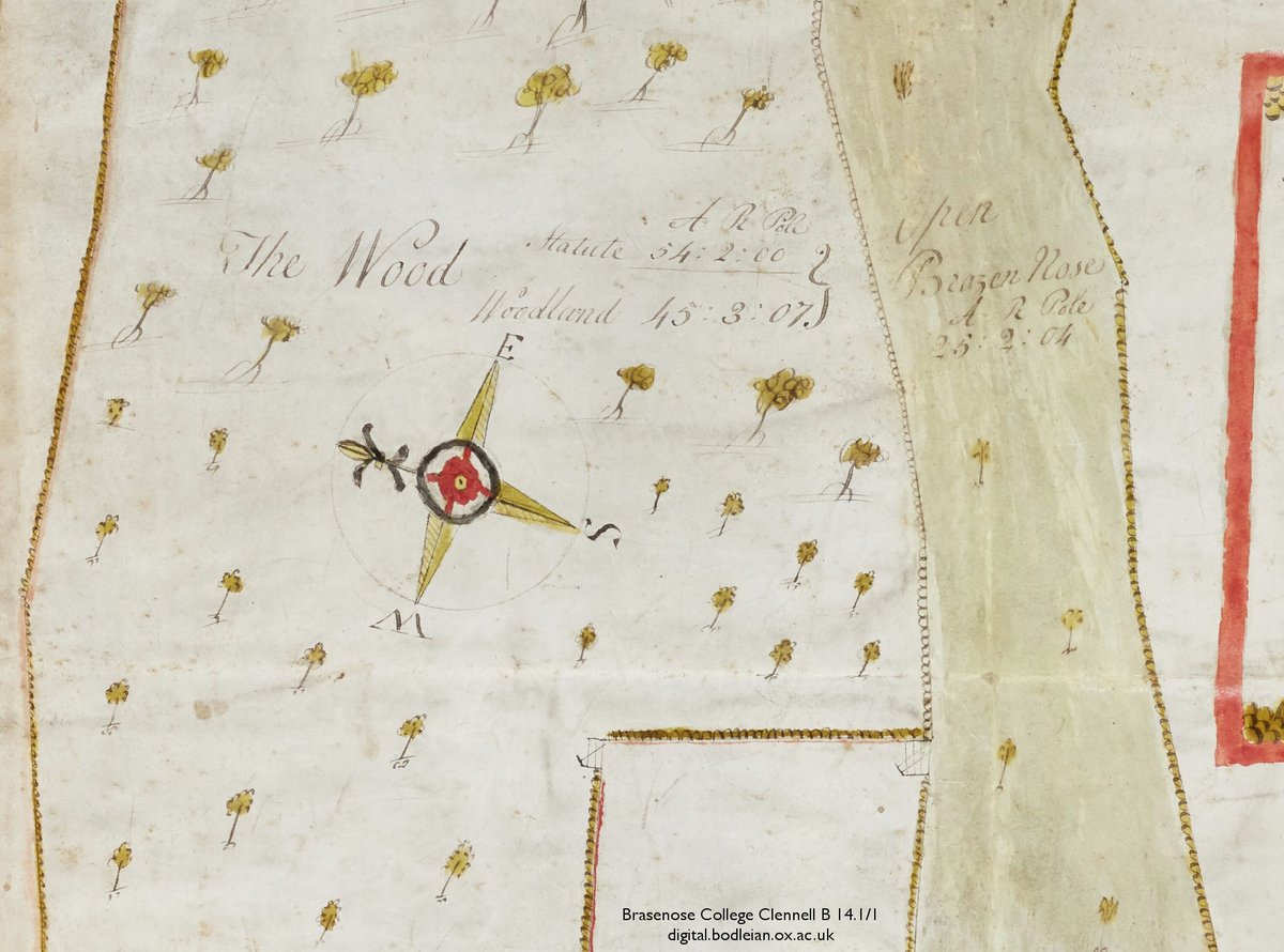 Detail from an 18th century Brasenose College estate map.