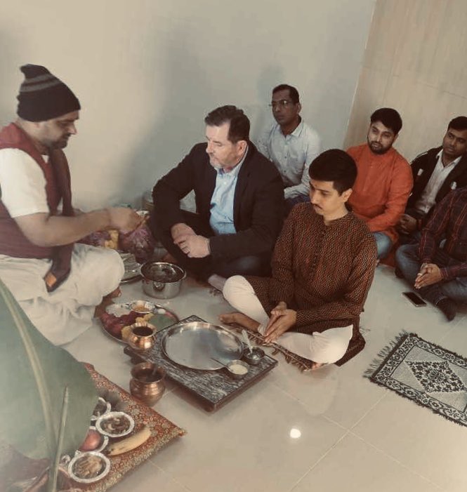 gr_rusty's tweet photo. Official opening @EroamOfficial new development centre. Satyanarayan Puja performed today. Thank you to everyone involved in reaching this goal. Proud moment as #CTO #eroam #DevOps #development #traveltech #travel #scaleup #GrowthMindset #India #GlobalGoals https://t.co/S3bsLc7nMc