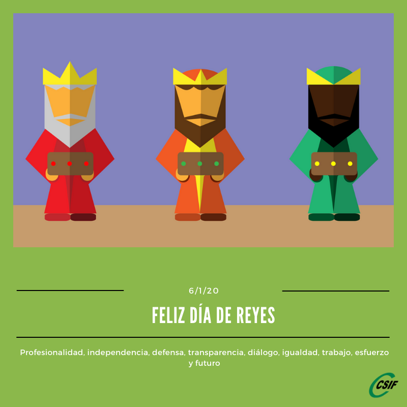 CSIFCV's tweet photo. 👑¡Feliz Día de Reyes! 🎁¿Se te ocurre un mejor regalo que formar parte de la gran familia de CSIF?
✨Profesionalidad, independencia, defensa, transparencia, diálogo, igualdad, trabajo, esfuerzo y futuro.
#ReyesMagos #CSIFXti https://t.co/AWKgeLrCEk