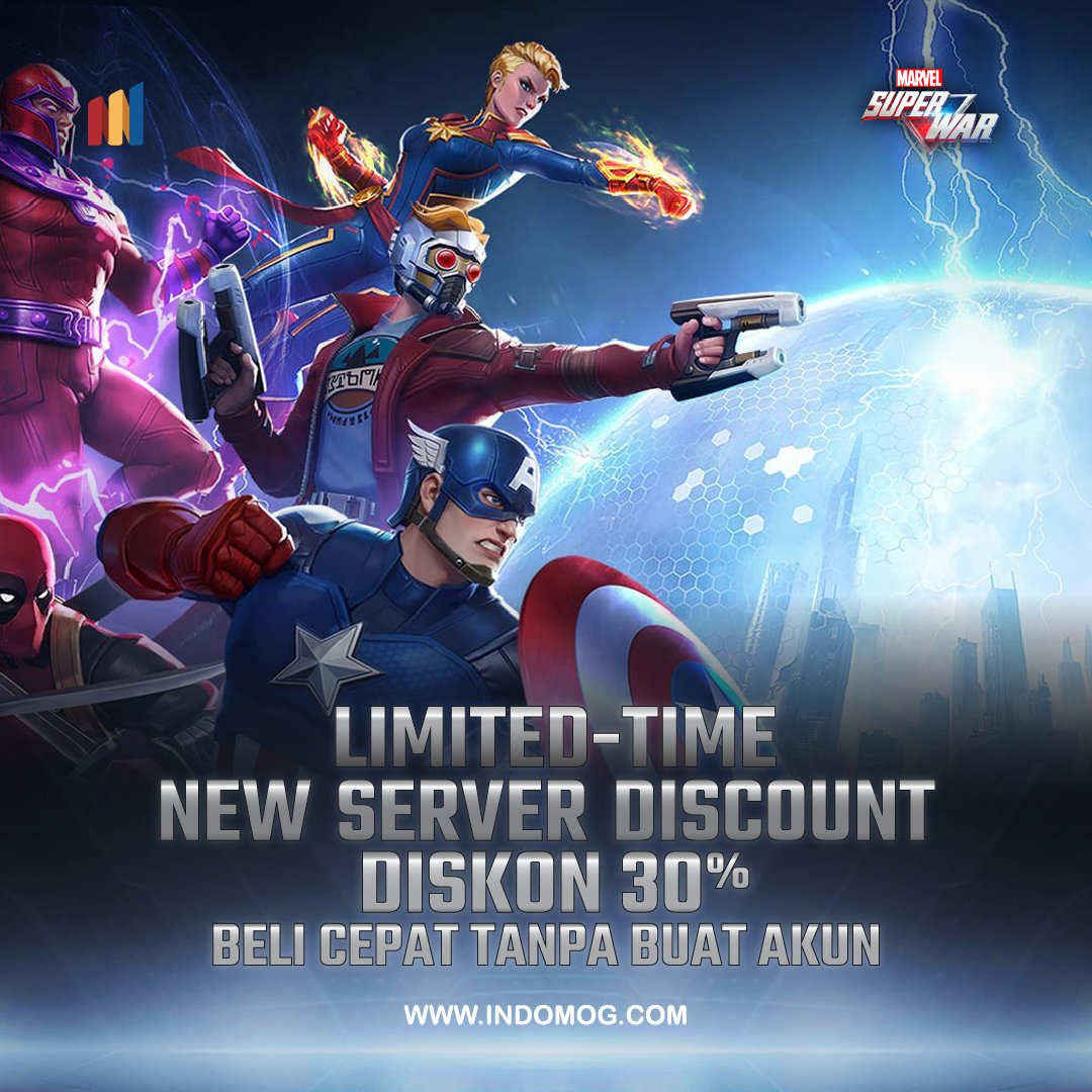 Permainan MOBA pertama Marvel di mobile telah dirilis dan sedang discount all items 30% ? mau tau apa aja yang lagi diskon? yukk cek langsung di bit.ly/GooglePlayMOG
