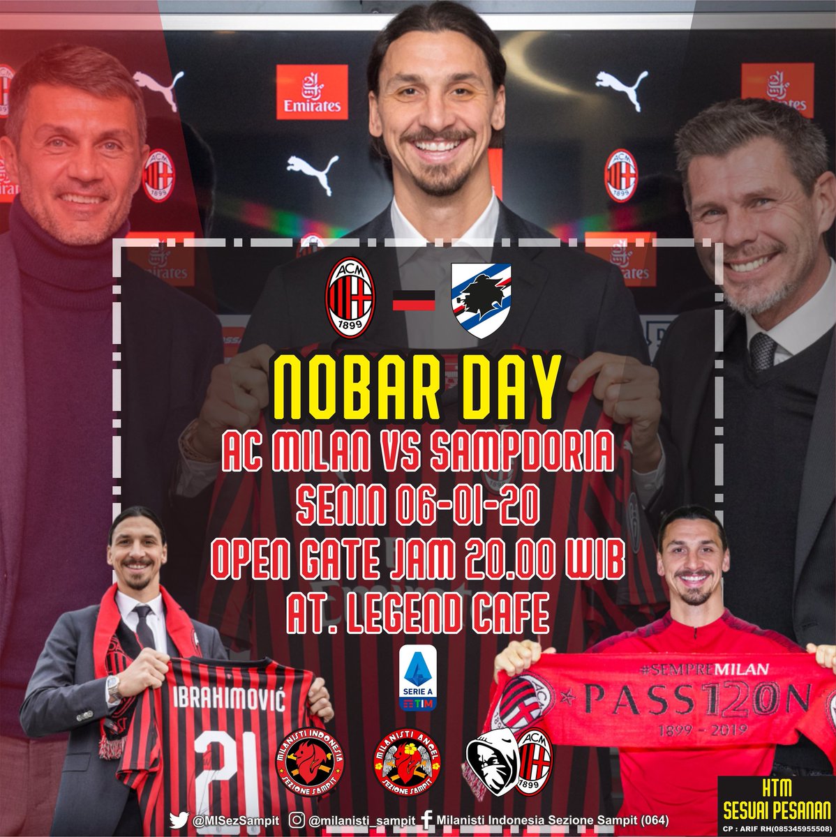 #NOBARDAY #MISezSampit #MilanSampdoria | Senin 06-01-20 |O.G 20:00WIB | at #LegendCafe | CC <a href="/MilanistiOrId/">Milanisti Indonesia</a> #ramaikan 💪⚽
#MilanDay #ForzaMilan  🔴⚫