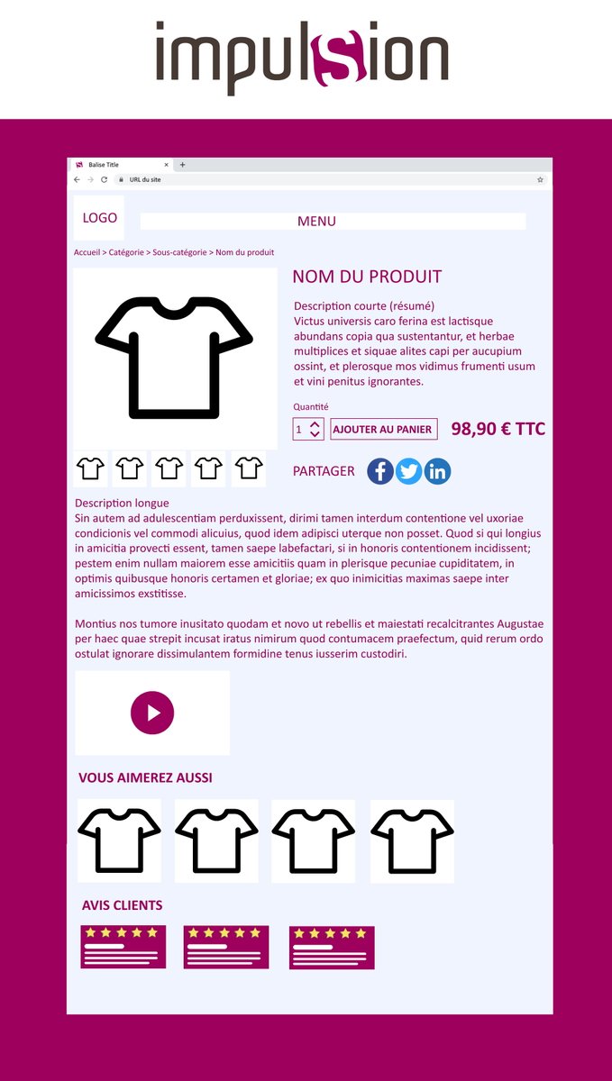 AgenceImpulsion's tweet photo. 📝 Découvrez nos conseils pour créer des pages produits idéales pour le référencement naturel sur votre site ecommerce 👍 #seo ➡️https://t.co/ghksU0wmrA https://t.co/lWyG3WlVwF