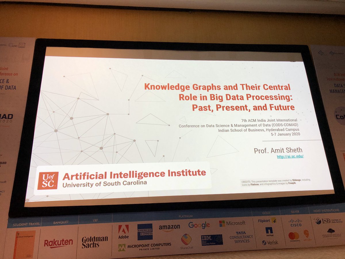 kerstingAIML's tweet photo. Looking forward to Amith Sheth’s (@amit_p) talk on knowledge graphs at @codscomad 2020. #codscomad2020 https://t.co/4cscD46BOR