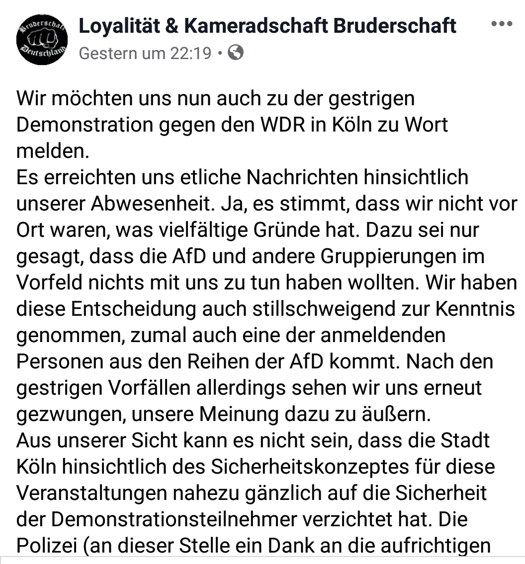RABA_CGN's tweet photo. #k0401 Die #BruderschaftDeutschland droht damit zukünftig extrem rechte Aramäische zu "schützen" . Es ist in Zukunft vermehrt mit gewalttätigen #Nazihools in #Köln und in anderen #NRW Städten zu rechnen.
Die Bruderschaft am #k2919 Menschenjagd:
https://t.co/UQC7VXqrAL https://t.co/6aUQOjtSRp