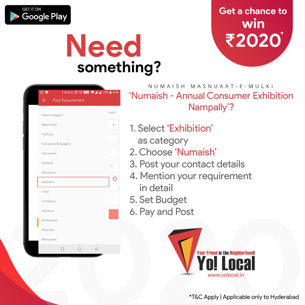YoLocal_In's tweet photo. It's exhibition time in #Hyderabad. You need something to be brought from #Numaish?

Here is the way to get it

#GoSocial #YoLocal #Getit #delivery #hyperlocal #friends #neighborhood

Download now: https://t.co/Q8ex4WWaHR https://t.co/S7P76LB24y