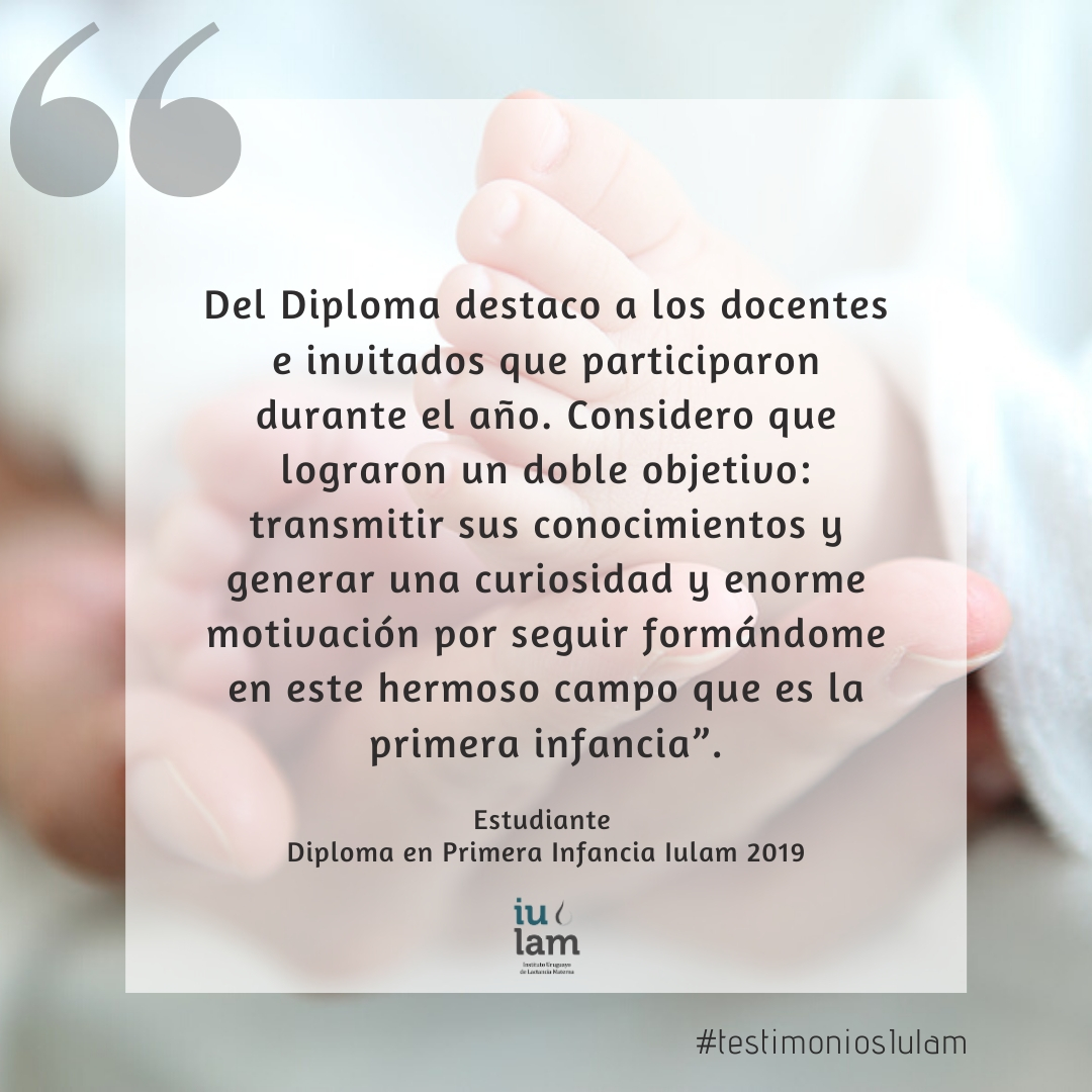 iulamlatam's tweet photo. Esta es la opinión de una de las estudiantes del Diploma en Primera Infancia 2019, que al finalizar la certificación anual dio testimonio de su experiencia.
Más info 👉 https://t.co/rTGIe4AiqZ - ✍️ info@iulam.org.uy
#testimoniosIulam #diplomaenprimerainfancia #Iulam #Iulam2020 https://t.co/zCk25KyGuP