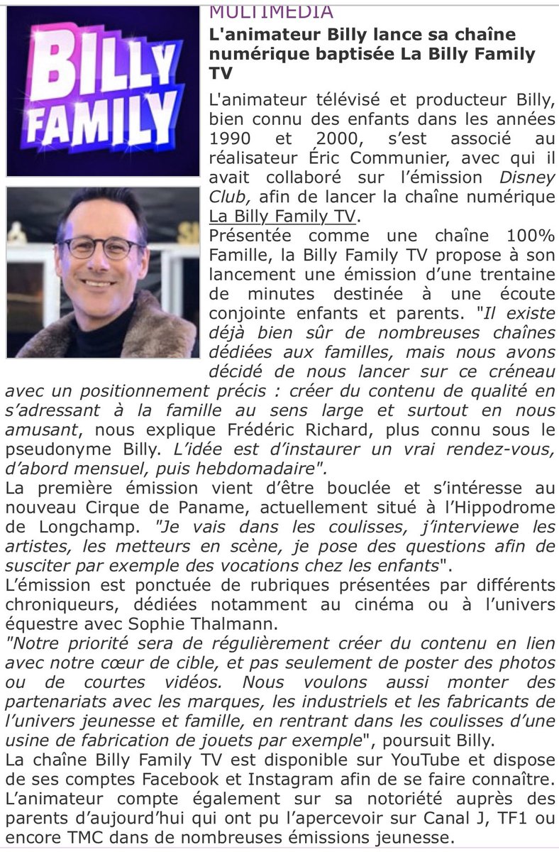 BillyTwitt2's tweet photo. Merci #ActuKids #BillyFamilyTv 🎬 https://t.co/Sy9hDWzUfZ