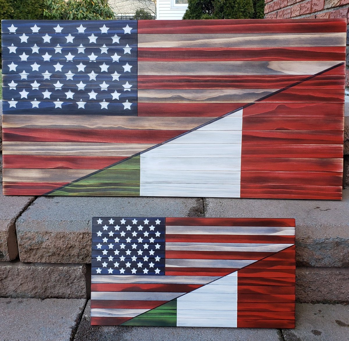 by_flags's tweet photo. Finished these American  / Italian flags this weekend https://t.co/HiFua9Sq6t