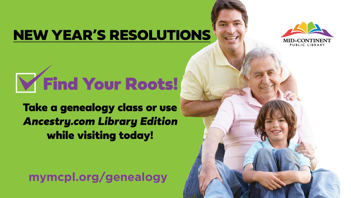 MCPLMO's tweet photo. You’ve taken that DNA test – now what? If you want to trace your family’s history, your Library is here to help! Visit the Midwest Genealogy Center in Independence or check out our free classes and resources online. https://t.co/1h976MNKdR #MCPL2020 https://t.co/quy0SB96LI