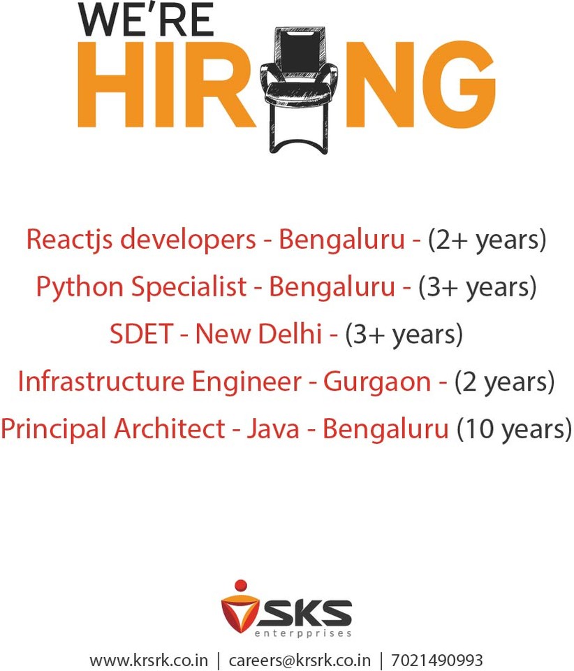 sksenterpprises's tweet photo. Hiring for superstar developers and engineers.
#sksenterpprises #skshiringcube #recruitment #careers #
Blog link - https://t.co/2I2LPIv0YA https://t.co/hvFSVfWgi4