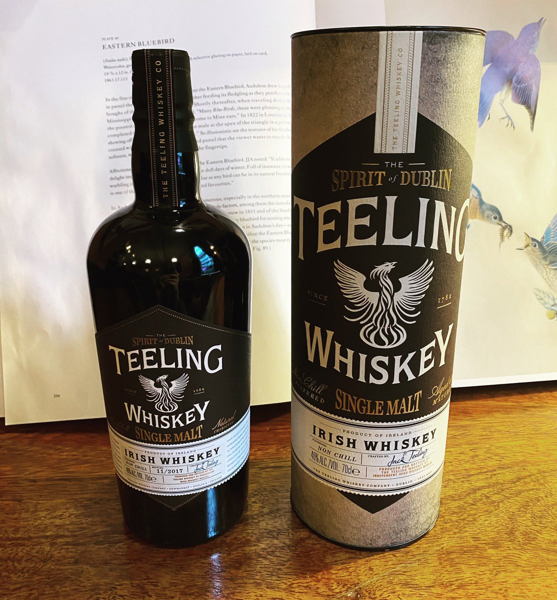 Teeling Single Malt Whiskey.
A selection of five wine-cask-finished-whiskeys were used for this release, they include Sherry, Port, Madeira, White Burgundy and Cabernet Sauvignon. 
Undeniable value for money in the Whiskey world.