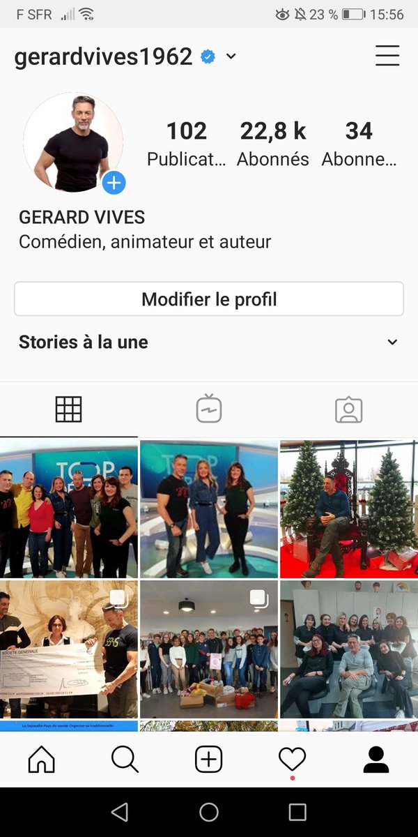 Voici mon compte Instagram pour tous ceux qui voudront me faire le plaisir de me suivre en 2020. Merci.
Gérard Vives.