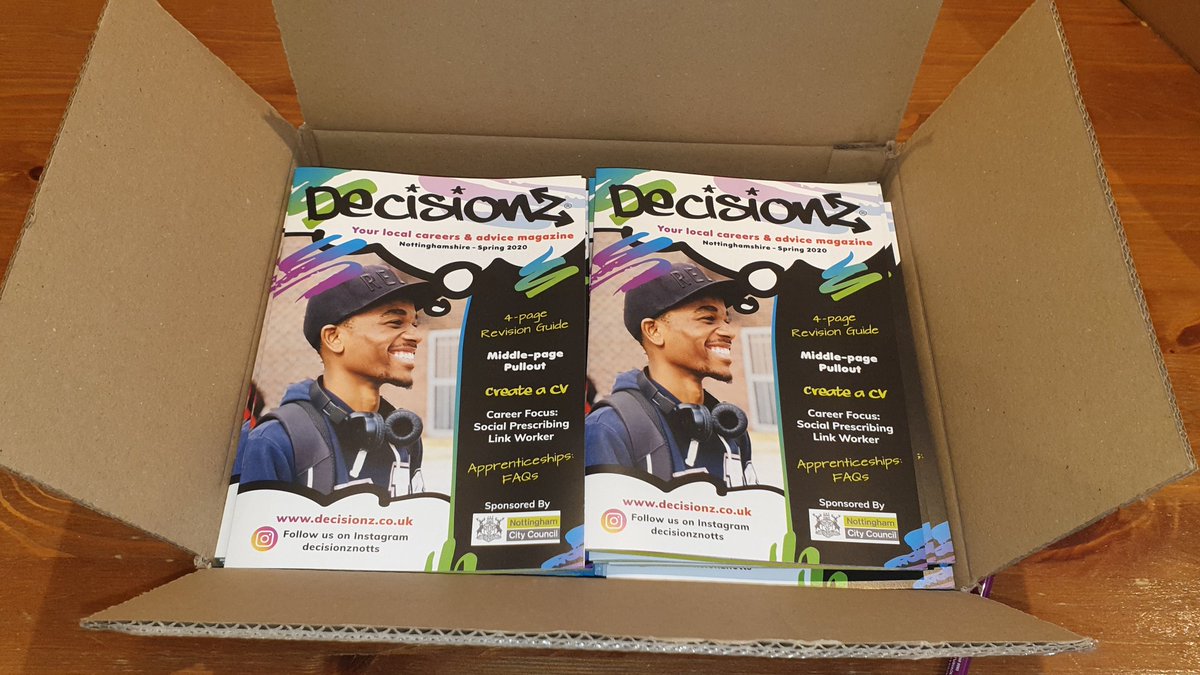elarberry's tweet image. I&apos;m excited to share that the spring issue of Decisionz #careers magazine is winging it&apos;s way to #Nottinghamshire schools this week! 🤩🤩

It includes a #revisionguide, #diarydates, #Constructioncareers, a Nottingham City Council #apprenticeships pullout and much more...