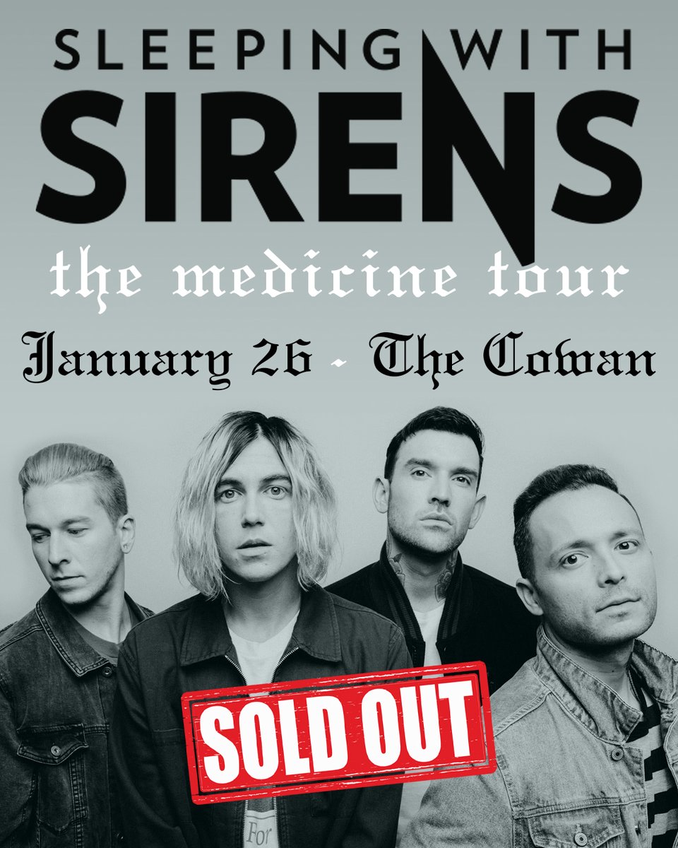The Sleeping With Sirens show at The Cowan later this month is sold out! Were you able to get a ticket?

🎟️: nashvilleisthereason.com/sleepingwithsi…