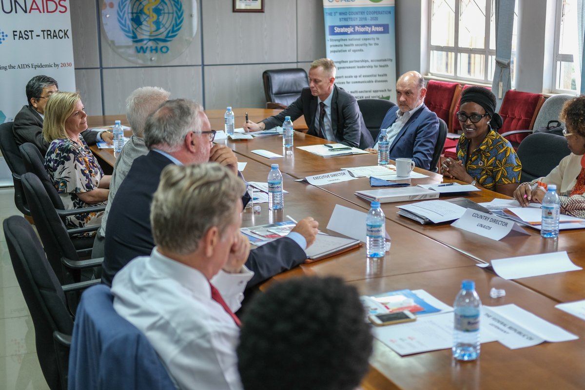 UNAIDS Uganda (@unaids_ug) on Twitter photo The Donor community emphasized the importance of combining efforts with <a href="/UN/">United Nations</a> towards a sustainable, human centered #HIV response during their meeting with <a href="/Winnie_Byanyima/">Winnie Byanyima</a> <a href="/IrlEmbUganda/">Ireland in Uganda</a> <a href="/USAmbUganda/">U.S. Ambassador to Uganda</a> <a href="/DKinUganda/">Denmark in Uganda</a> <a href="/UKinUganda/">UK in Uganda 🇬🇧 🇺🇬</a> <a href="/UNAIDS/">UNAIDS Global</a> <a href="/KarusaKiragu/">Karusa Kiragu</a> <a href="/BelgiumInUganda/">Embassy of Belgium in Uganda</a> The Donor community emphasized the importance of combining efforts with <a href="/UN/">United Nations</a> towards a sustainable, human centered #HIV response during their meeting with <a href="/Winnie_Byanyima/">Winnie Byanyima</a> <a href="/IrlEmbUganda/">Ireland in Uganda</a> <a href="/USAmbUganda/">U.S. Ambassador to Uganda</a> <a href="/DKinUganda/">Denmark in Uganda</a> <a href="/UKinUganda/">UK in Uganda 🇬🇧 🇺🇬</a> <a href="/UNAIDS/">UNAIDS Global</a> <a href="/KarusaKiragu/">Karusa Kiragu</a> <a href="/BelgiumInUganda/">Embassy of Belgium in Uganda</a>