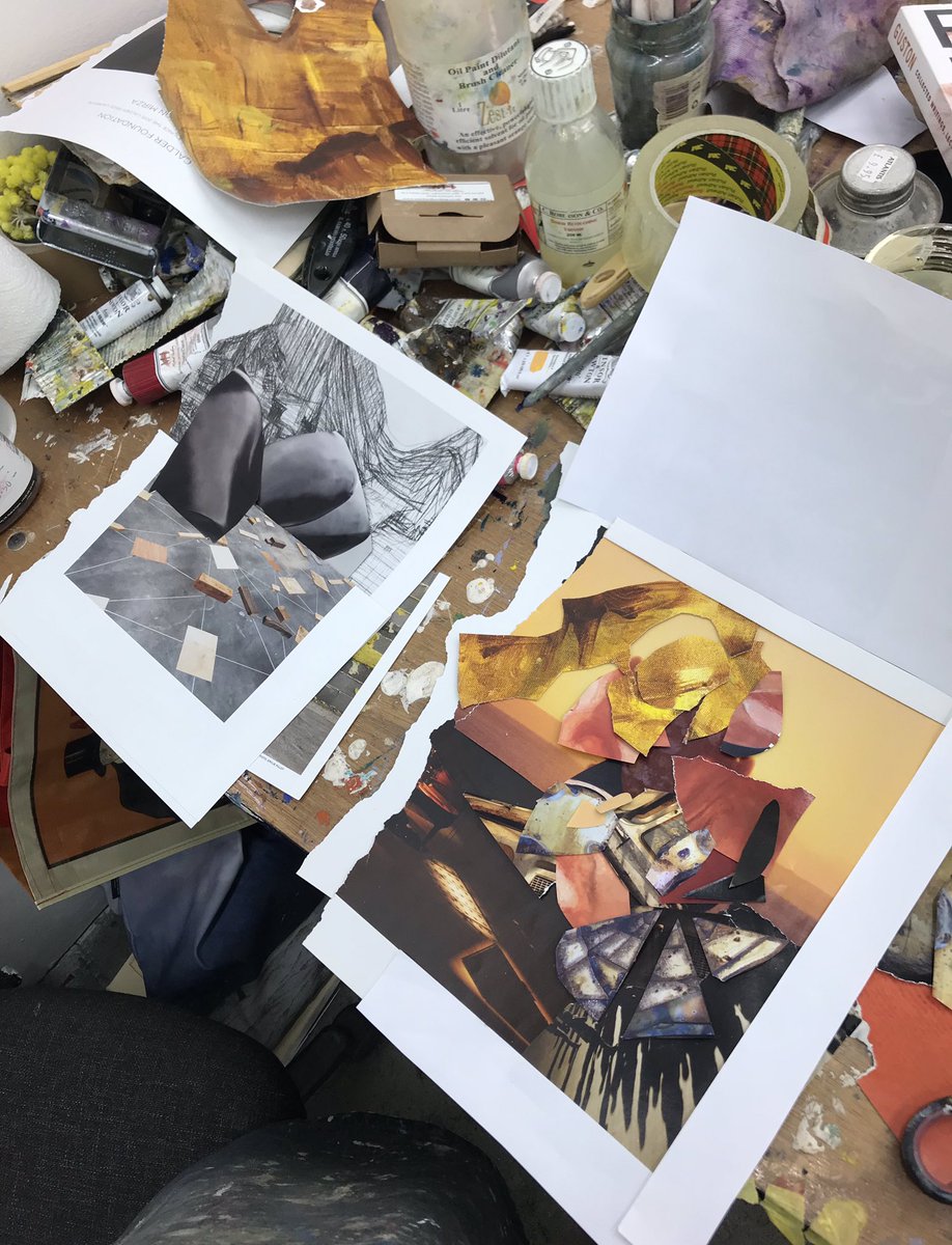 Back at it <a href="/RCA/">Royal College of Art</a> 
#painting #collage #art