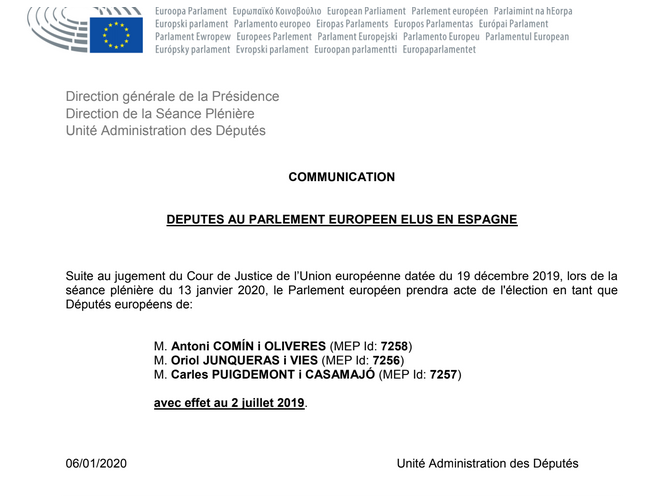 Es oficial: el MEP <a href="/junqueras/">Oriol Junqueras 🎗️</a>  segrestat pel Regne d'Espanya.