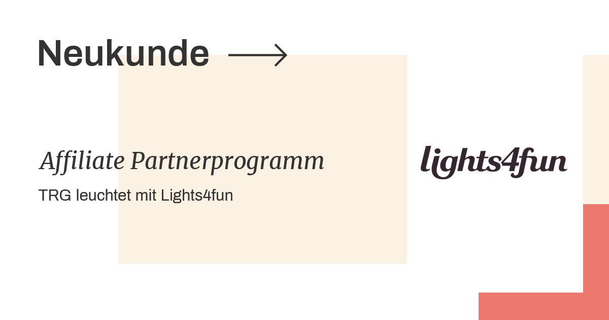 Wir freuen uns über unseren neuen Kunden Lights4fun im Bereich Affiliate. lights4fun.de

Werden Sie jetzt Werbepartner und profitieren Sie von  Premiumprovisionen (8%)

Anmeldelink für Publisher: bit.ly/36pD3NI

<a href="/Lights4fun/">Lights4fun</a> #Affiliate #TRG