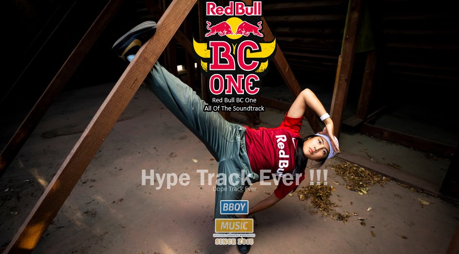 music_bboy's tweet photo. https://t.co/g9DGjzKRfw

Bboys &amp; Bgirls 📢 This Is All Of The Best Soundtrack Of Red Bull BC One From 2013 Untill 2019 // You Must Listen 💯

Red Bull BC One All Of The Soundtrack 
Bboy Music Mix the better break dj !!!

This is all of the best Red Bull BC One soundtrack. https://t.co/1MgvUXPQCL