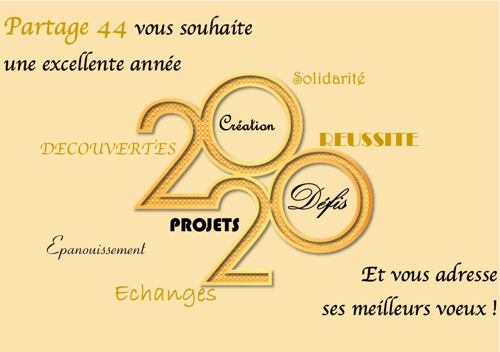 partage_44's tweet photo. L'Equipe, les Administrateurs et les Bénévoles vous souhaitent une excellente année 2020 ! https://t.co/jf44RJSJcQ